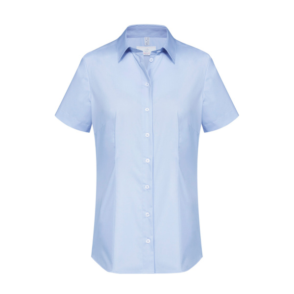 Greiff Damen-Bluse Modell 6516 kurzarm blau 42