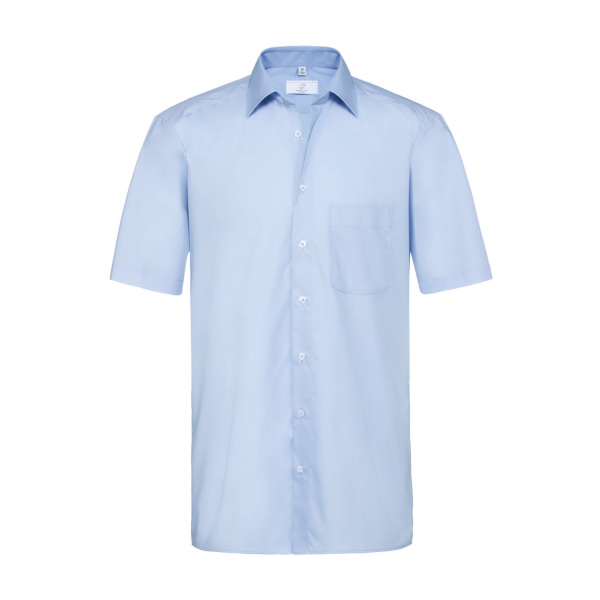 Greiff Herren-Hemd Modell 6666 kurzarm blau 37/38