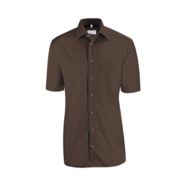 Greiff Herren-Hemd Modell 6666 kurzarm braun 39/40