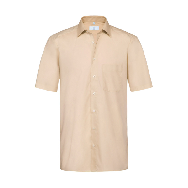 Greiff Herren-Hemd Modell 6666 kurzarm beige 37/38