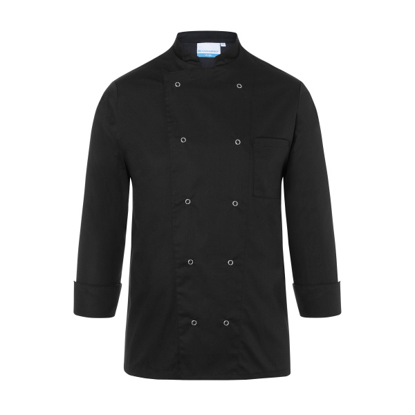 Karlowsky Kochjacke Basic mit Druckknöpfen schwarz 3XL