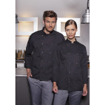 Karlowsky Kochjacke Basic mit Druckknöpfen schwarz 3XL