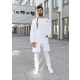 Karlowsky Herrenmantel Basic langarm 100% Baumwolle weiß XL