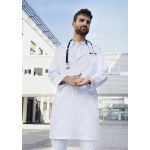 Karlowsky Herrenmantel Basic langarm Mischgewebe weiß 3XL