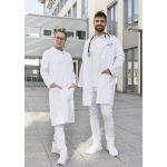 Karlowsky Herrenmantel Basic langarm Mischgewebe weiß 3XL