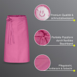 Bistroschürze Vorbinder 80 x 100 cm pink 35% Baumwolle / 65% Polyester