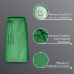 Bistroschürze Vorbinder 80 x 100 cm grün 35% Baumwolle / 65% Polyester