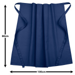Bistroschürze Vorbinder 80 x 100 cm marineblau 35% Baumwolle / 65% Polyester