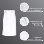 3er Pack Bistroschürze Vorbinder 80 x 100 cm weiß 35% Baumwolle / 65% Polyester