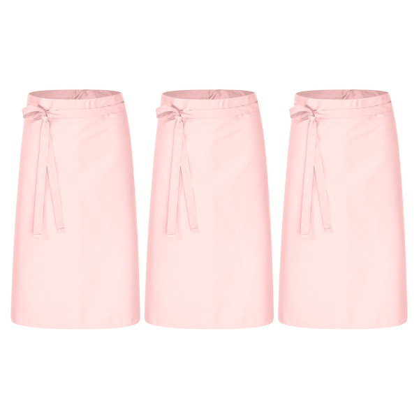 3er Pack Bistroschürze Vorbinder 80 x 100 cm rosa 35% Baumwolle / 65% Polyester