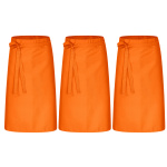 3er Pack Bistroschürze Vorbinder 80 x 100 cm orange 35% Baumwolle / 65% Polyester