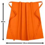 3er Pack Bistroschürze Vorbinder 80 x 100 cm orange 35% Baumwolle / 65% Polyester