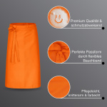 3er Pack Bistroschürze Vorbinder 80 x 100 cm orange 35% Baumwolle / 65% Polyester