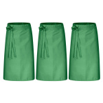 3er Pack Bistroschürze Vorbinder 80 x 100 cm grün 35% Baumwolle / 65% Polyester