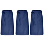 3er Pack Bistroschürze Vorbinder 80 x 100 cm marineblau 35% Baumwolle / 65% Polyester