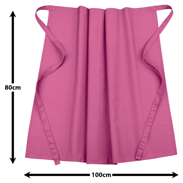 5er Pack Bistroschürze Vorbinder 80 x 100 cm pink 35% Baumwolle / 65% Polyester