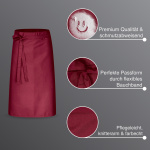 5er Pack Bistroschürze Vorbinder 80 x 100 cm bordeaux 35% Baumwolle / 65% Polyester