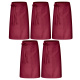 5er Pack Bistroschürze Vorbinder 80 x 100 cm bordeaux 35% Baumwolle / 65% Polyester