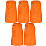 5er Pack Bistroschürze Vorbinder 80 x 100 cm orange...