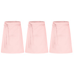 3er Pack Vorbinder Schürze 60 x 80 rosa 35% Baumwolle / 65% Polyester