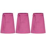 3er Pack Vorbinder Schürze 60 x 80 pink 35% Baumwolle / 65% Polyester