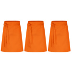 3er Pack Vorbinder Schürze 60 x 80 orange 35% Baumwolle /...
