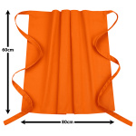 3er Pack Vorbinder Schürze 60 x 80 orange 35% Baumwolle / 65% Polyester