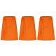 3er Pack Vorbinder Schürze 60 x 80 orange 35% Baumwolle / 65% Polyester