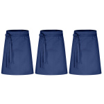 3er Pack Vorbinder Schürze 60 x 80 marineblau 35% Baumwolle / 65% Polyester