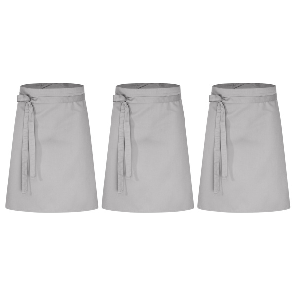 3er Pack Vorbinder Schürze 60 x 80 grau 35% Baumwolle / 65% Polyester