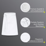 5er Pack Vorbinder Schürze 60 x 80 weiß 35% Baumwolle / 65% Polyester
