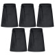 5er Pack Vorbinder Schürze 60 x 80 schwarz 35% Baumwolle / 65% Polyester