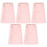 5er Pack Vorbinder Schürze 60 x 80 rosa 35% Baumwolle / 65% Polyester