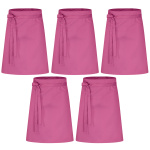 5er Pack Vorbinder Schürze 60 x 80 pink 35% Baumwolle / 65% Polyester