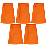 5er Pack Vorbinder Schürze 60 x 80 orange 35% Baumwolle / 65% Polyester