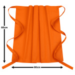 5er Pack Vorbinder Schürze 60 x 80 orange 35% Baumwolle / 65% Polyester