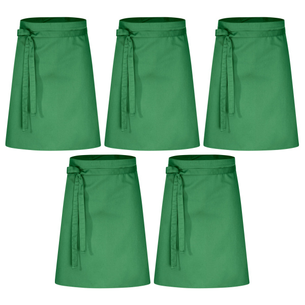 5er Pack Vorbinder Schürze 60 x 80 grün 35% Baumwolle / 65% Polyester