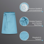 5er Pack Vorbinder Schürze 60 x 80 himmelblau 35% Baumwolle / 65% Polyester