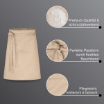 5er Pack Vorbinder Schürze 60 x 80 beige 35% Baumwolle / 65% Polyester
