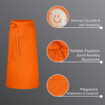 Bistroschürze Vorbinder 100 x 100 cm orange 35% Baumwolle / 65% Polyester