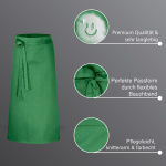 Bistroschürze Vorbinder 100 x 100 cm grün 35% Baumwolle / 65% Polyester
