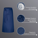Bistroschürze Vorbinder 100 x 100 cm marineblau 35% Baumwolle / 65% Polyester