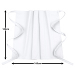 3er Pack Bistroschürzen Vorbinder 100 x 100 cm weiß 35% Baumwolle / 65 % Polyester
