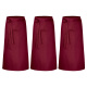 3er Pack Bistroschürzen Vorbinder 100 x 100 cm bordeaux 35% Baumwolle / 65% Polyester