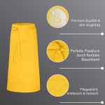 3er Pack Bistroschürzen Vorbinder 100 x 100 cm gelb 35% Baumwolle / 65% Polyester