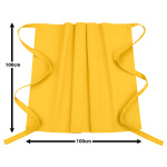 3er Pack Bistroschürzen Vorbinder 100 x 100 cm gelb 35% Baumwolle / 65% Polyester
