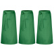 3er Pack Bistroschürzen Vorbinder 100 x 100 cm grün 35% Baumwolle / 65% Polyester