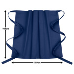 3er Pack Bistroschürzen Vorbinder 100 x 100 cm marineblau 35% Baumwolle / 65% Polyester