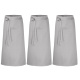 3er Pack Bistroschürzen Vorbinder 100 x 100 cm grau 35% Baumwolle / 65% Polyester