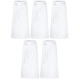 5er Pack Bistroschürzen Vorbinder 100 x 100 cm weiß 35% Baumwolle / 65% Polyester